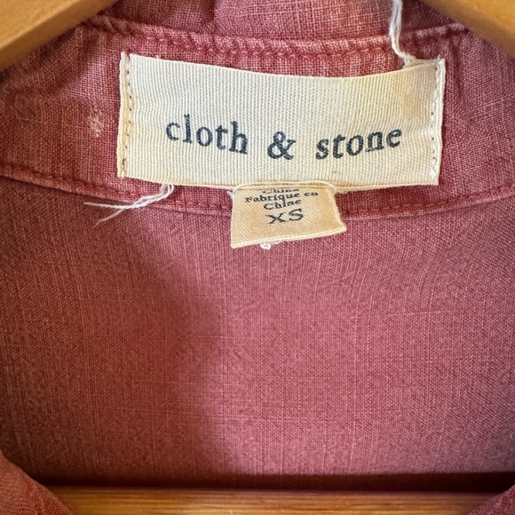 Cloth & Stone Anthropologie Tiered Fringe Button Down Top - Picture 2 of 3